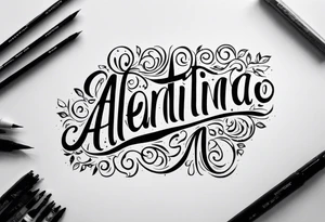 Quiero algo relacionado con mi hija Martina. Algo original. El nombre tattoo idea