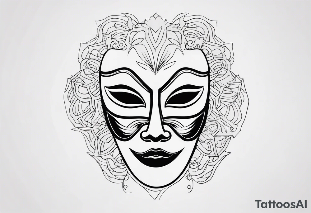 Vintage Halloween Mask tattoo idea