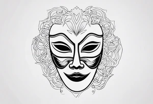 Vintage Halloween Mask tattoo idea