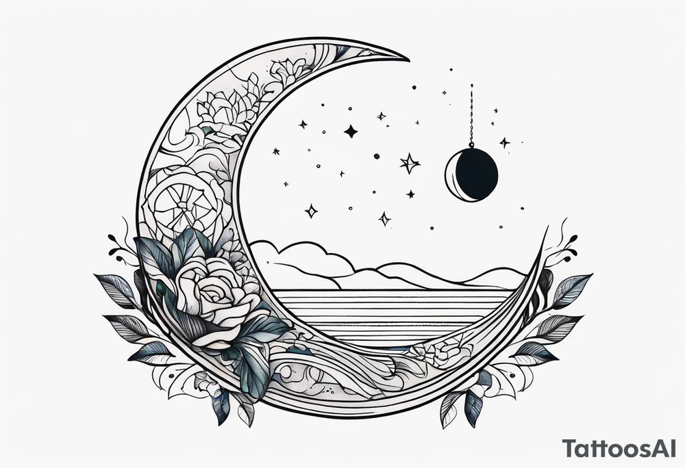 Half moon tattoo idea