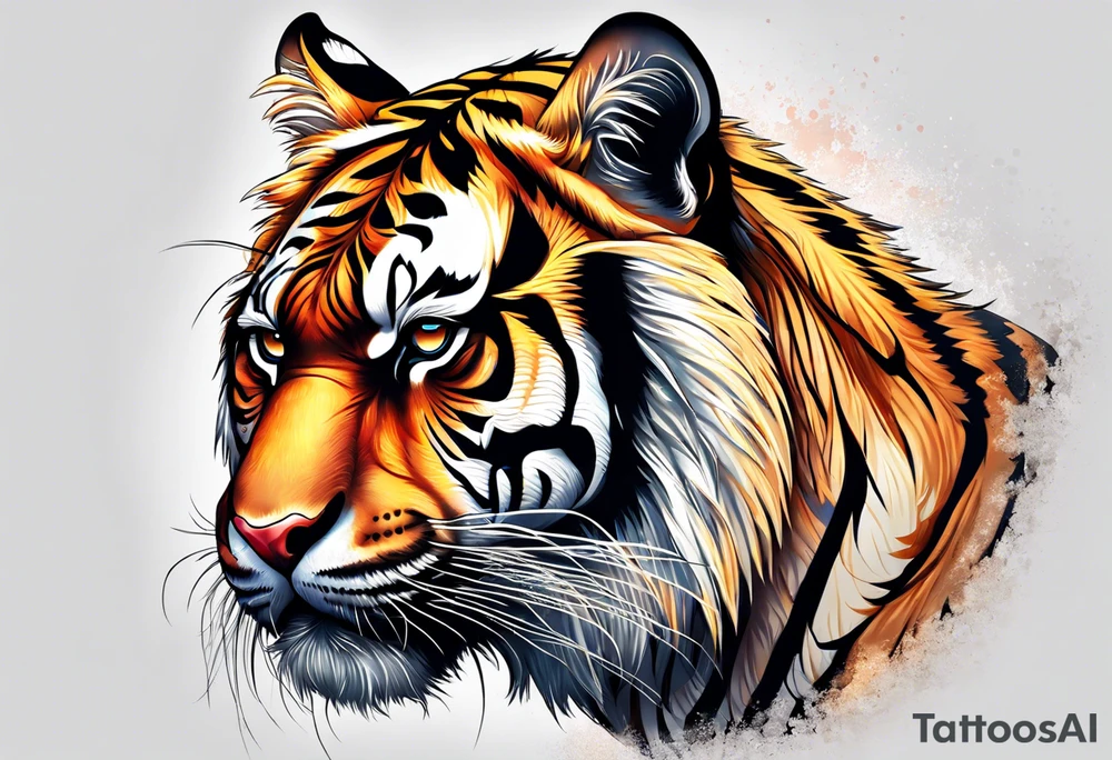 Tiger with  C tattoo idea