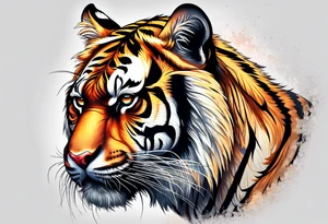 Tiger with  C tattoo idea