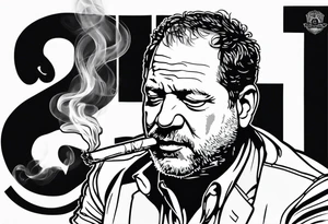 Harvey Weinstein smoking cigarette tattoo idea