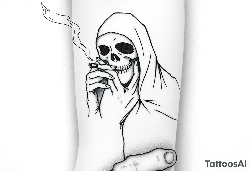 Ghost smoking tattoo idea