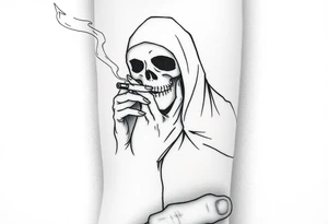 Ghost smoking tattoo idea