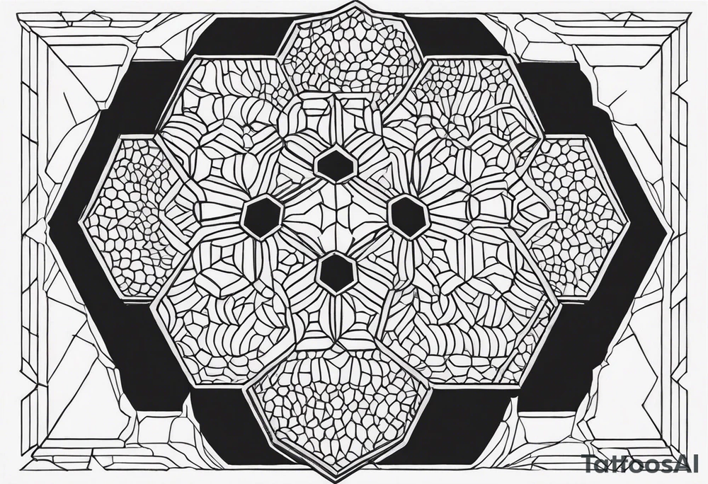 honeycomb pattern tattoo idea