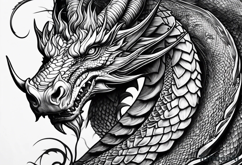 Capricorn dragon tattoo idea
