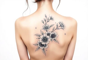 Floral spine tattoo tattoo idea