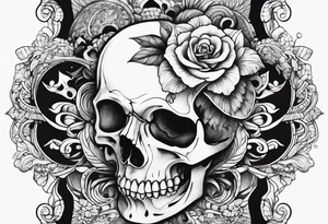 half visceral heart plus
 half skull tattoo idea