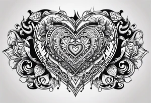 Small tattoo with the name: kaimani with a heart tattoo idea