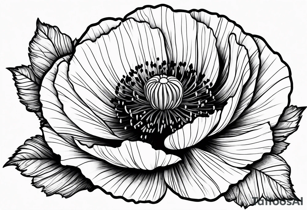 Poppy flower tattoo idea