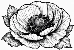 Poppy flower tattoo idea