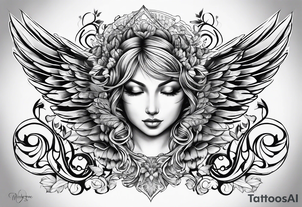 DNA helix 
leaf
cloud
angel wing tattoo idea