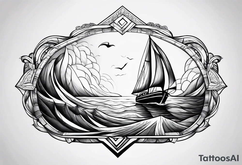 Torn sail tattoo idea