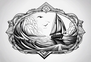 Torn sail tattoo idea