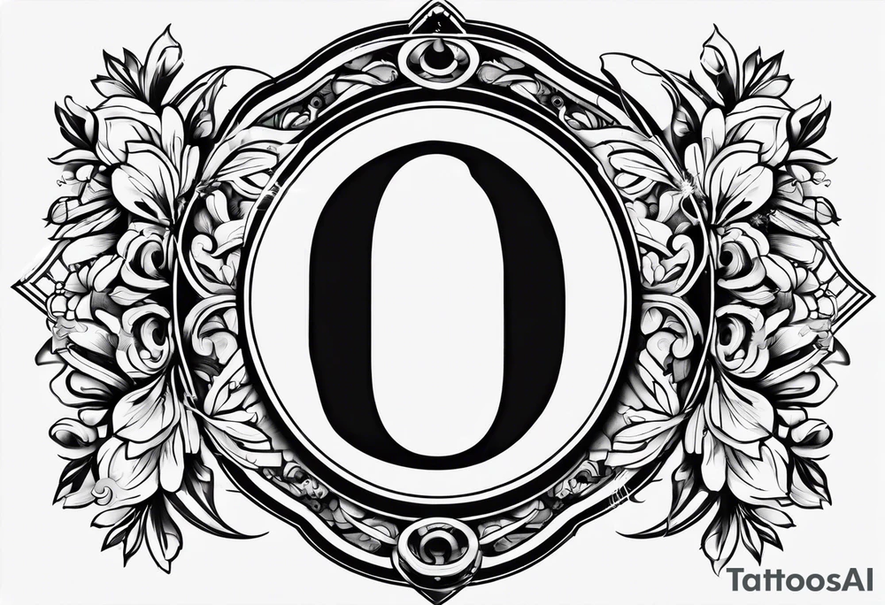 O.  initials tattoo idea