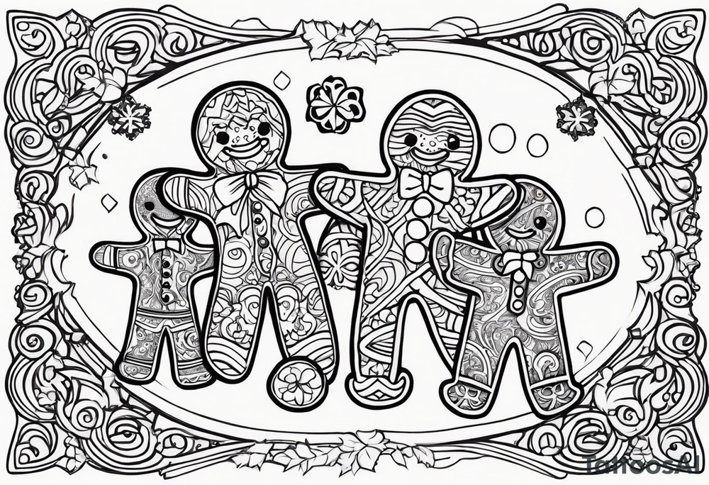 GINGERBREAD MEN tattoo idea