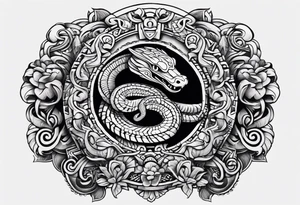 aztec kukulkan snake sleeve tattoo idea