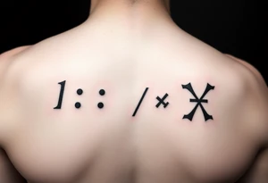 tattos based on linguistic or Math symbols such as ";","...","%", "{}", "~" tattoo idea