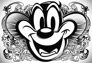 Taz mania the looney tunes character tattoo idea