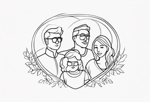 family of three tattoo idea