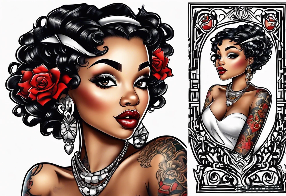 African american betty boop tattoo idea