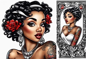 African american betty boop tattoo idea