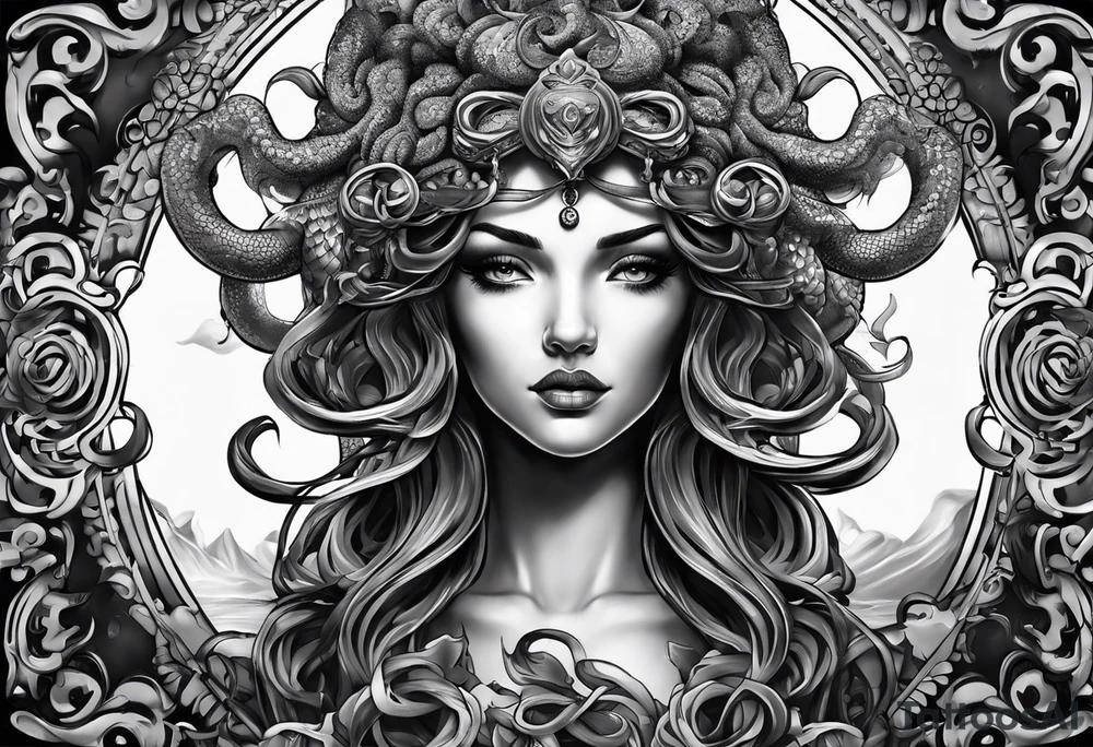Medusa looking into you tattoo idea
