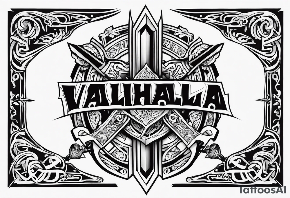 Valhalla fallen warrior tattoo idea