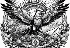 independence, freedom, strength, courage, revolution tattoo idea