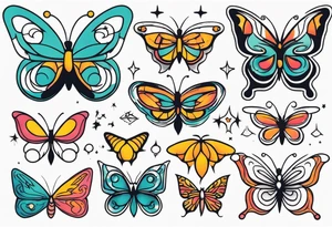 Butterfly and super nova tattoo idea