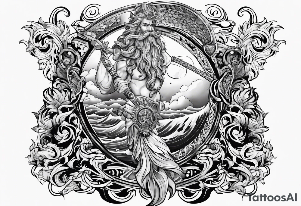 poseidon water tattoo tattoo idea