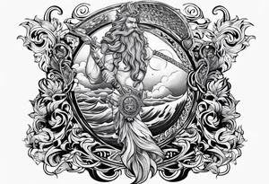 poseidon water tattoo tattoo idea