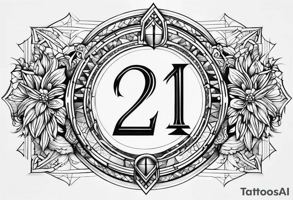 21 number encrypted tattoo idea