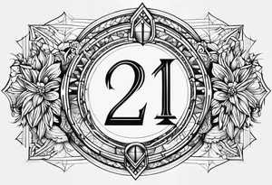 21 number encrypted tattoo idea