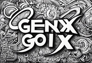street art graffiti with the words "GenX OG" legible tattoo idea