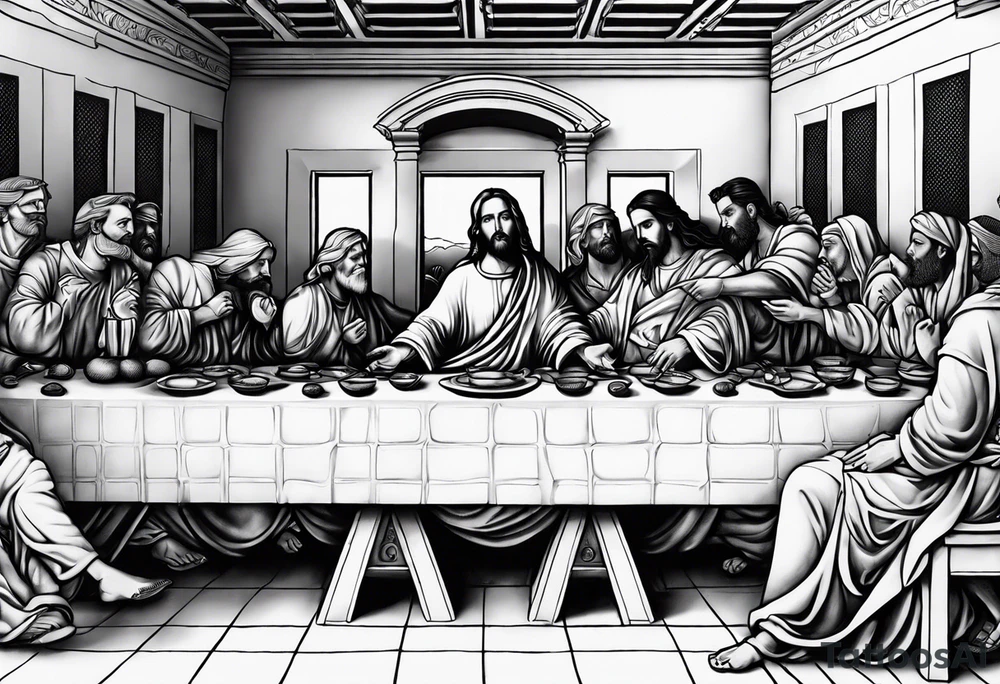 The last supper scene but everyone is dead tattoo idea