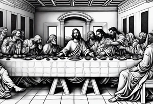 The last supper scene but everyone is dead tattoo idea