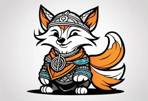 Viking fox tattoo idea
