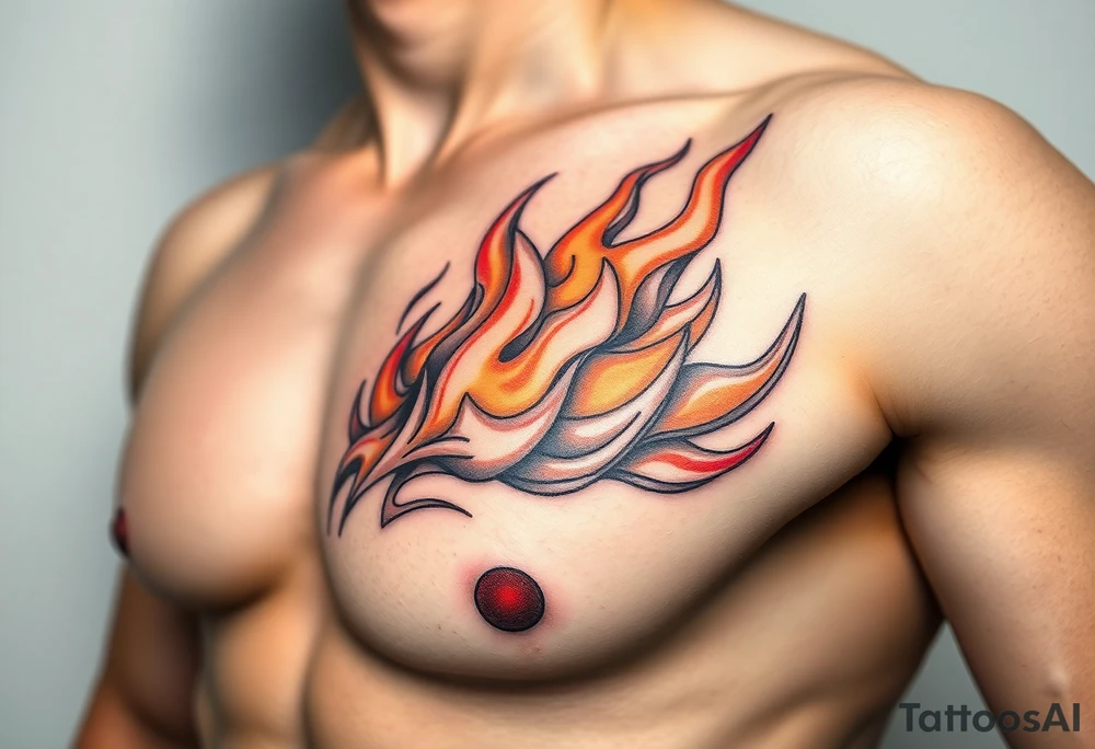 huge flames tattoo idea