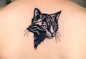 black cat tattoo idea