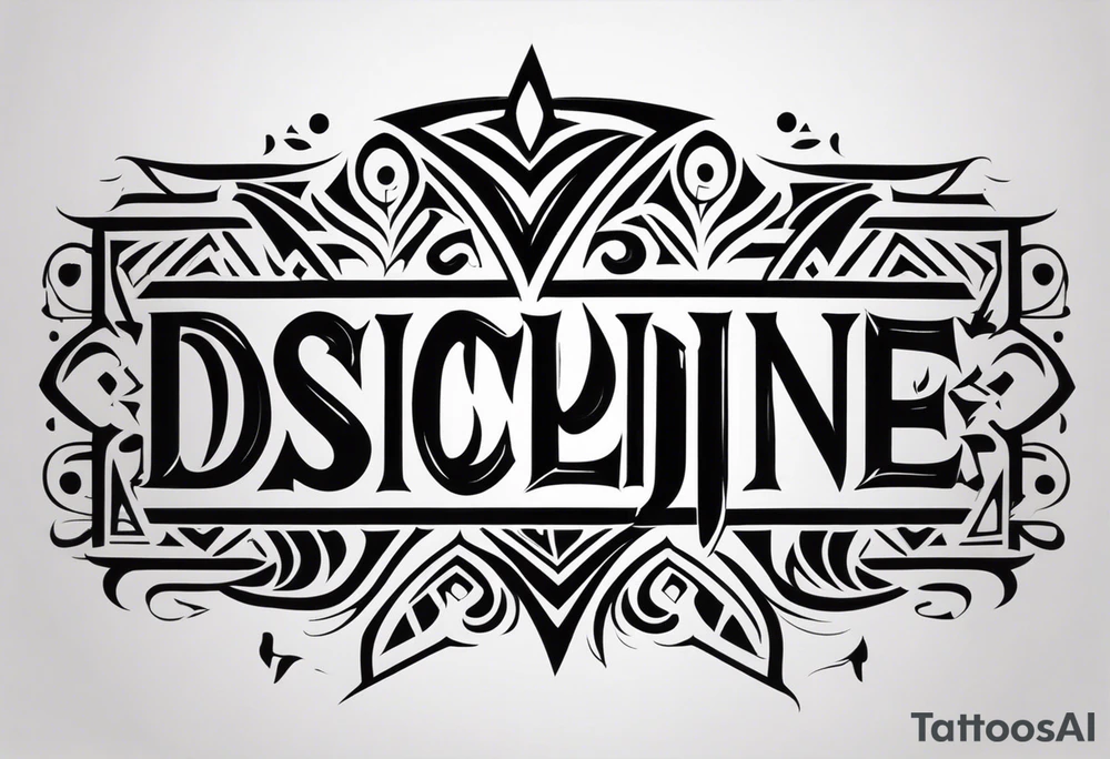 discipline and consistency tribal tattoo idea