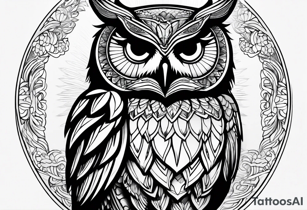 king evil owl tattoo idea