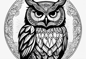 king evil owl tattoo idea