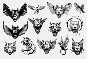 Flying tiger tattoo idea