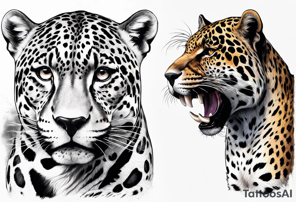 jaguar hunting tattoo idea