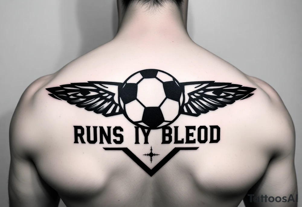 Football runs in my blood tattoo idea