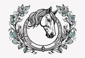 Horse shoe tattoo idea