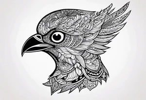 A Bird with a Helmet tattoo idea