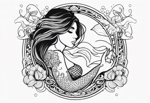 Spirited Mermaid tattoo idea